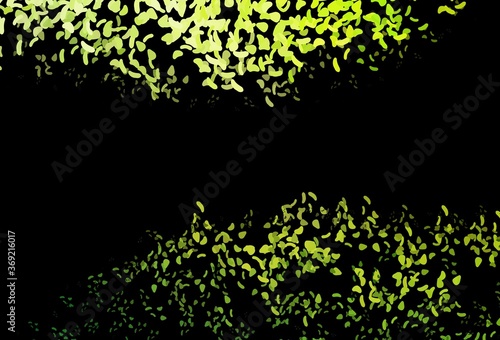 Dark Green vector pattern with chaotic shapes.
