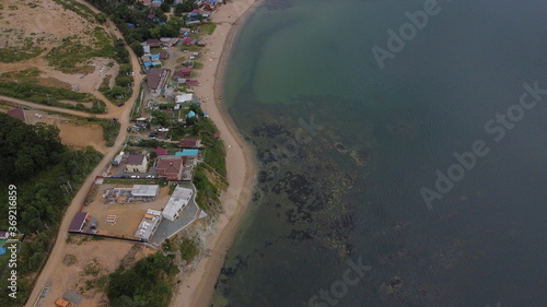 Tourism infrastructure on a sea shore in Russia photo