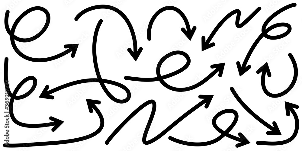 set of hand drawn arrows .Vector doodle design elements. Illustration on white background.for business infographic, banner, web and concept design. set of hand drawn arrows .Vector doodle design elements. Illustration on white background.for business infographic, banner, web and concept design.