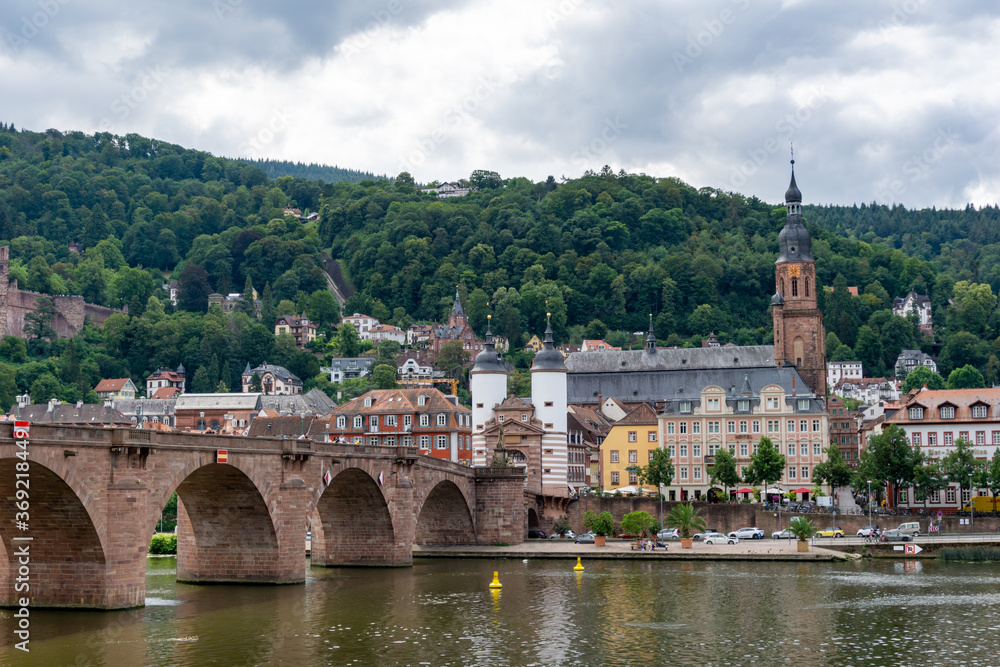 view of the historic old town of Heidelberg