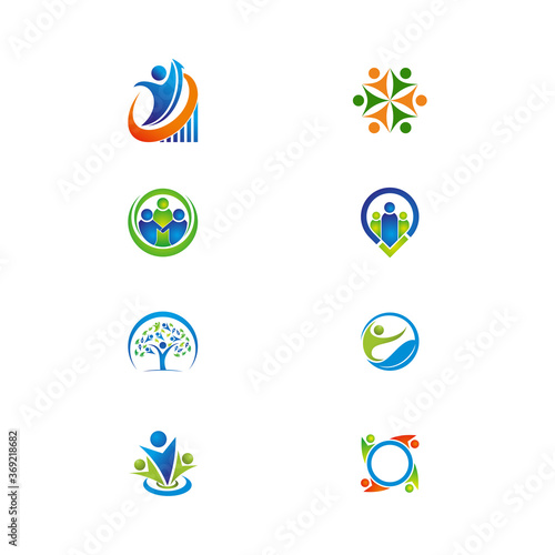 Vector illustration of a human character happiness