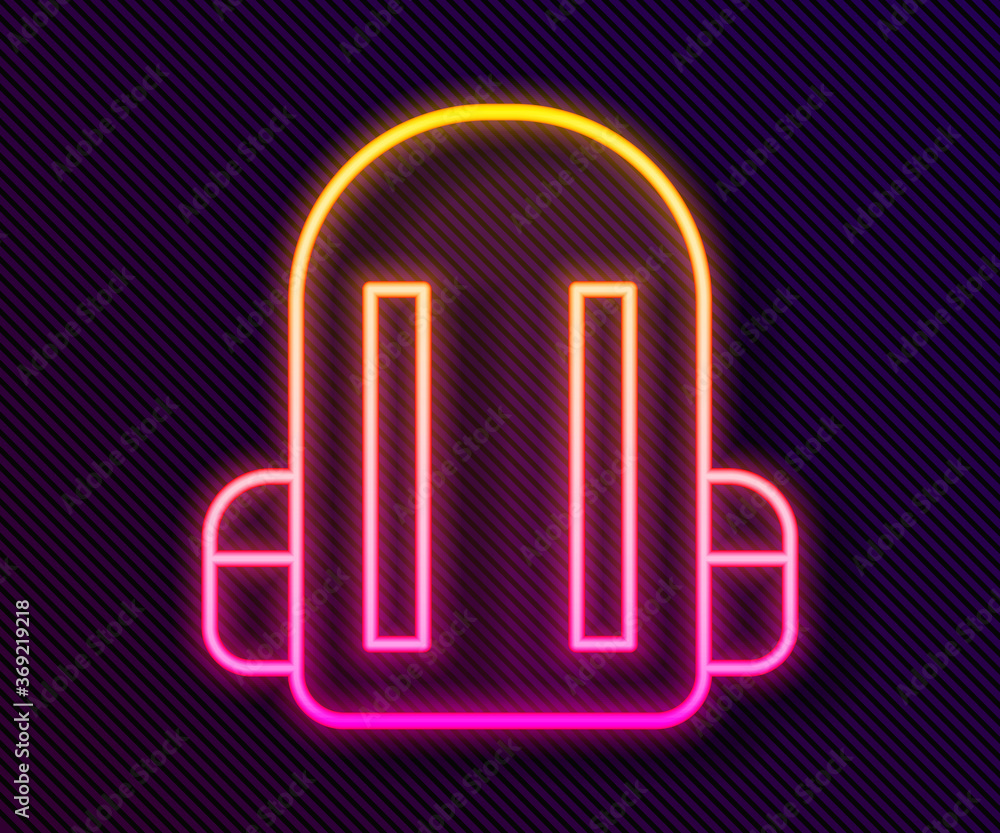 Glowing neon line School backpack icon isolated on black background. Vector Illustration. Glowing neon line School backpack icon isolated on black background. Vector Illustration.