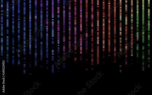 Dark Multicolor, Rainbow vector background with straight lines. Modern geometrical abstract illustration with staves. Pattern for business booklets, leaflets.
