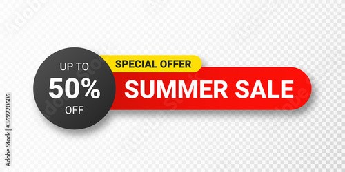 Sale sticker or tag. Sale, discount and special offer, colorful banner. Discount label, offer tag and sale sticker design for advertising and promotion