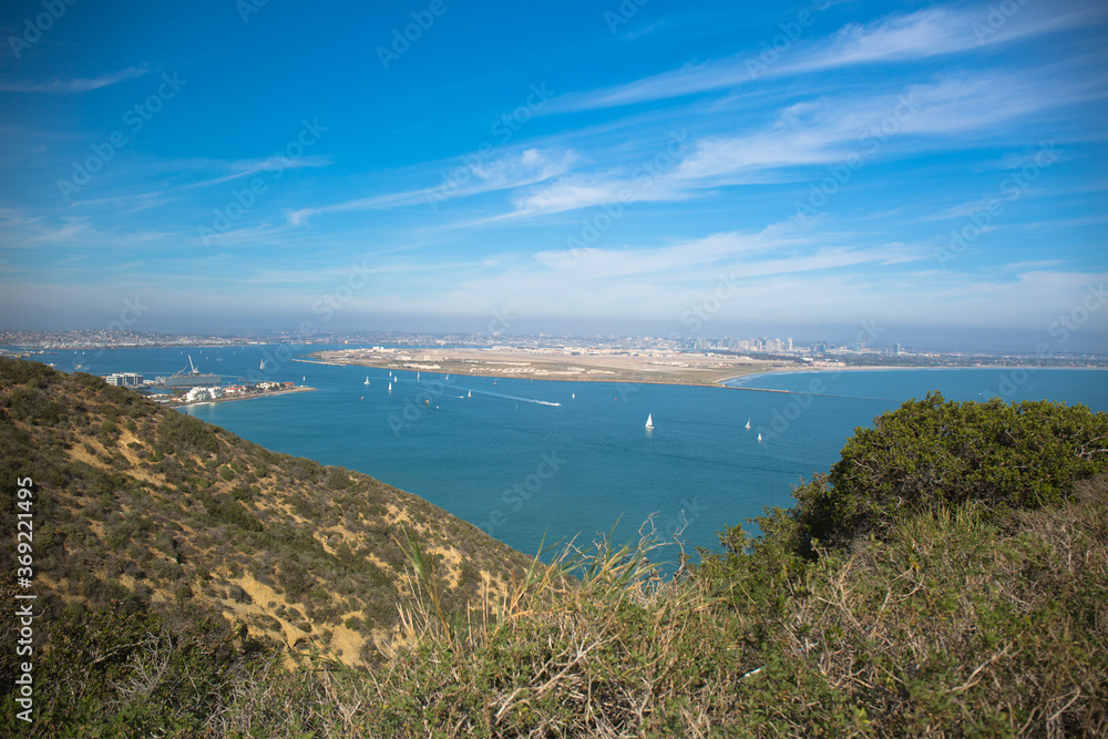 San Diego Bay seen from Cabrillo National Monument, San Diego, California, USA San Diego Bay seen from Cabrillo National Monument, San Diego, California, USA
