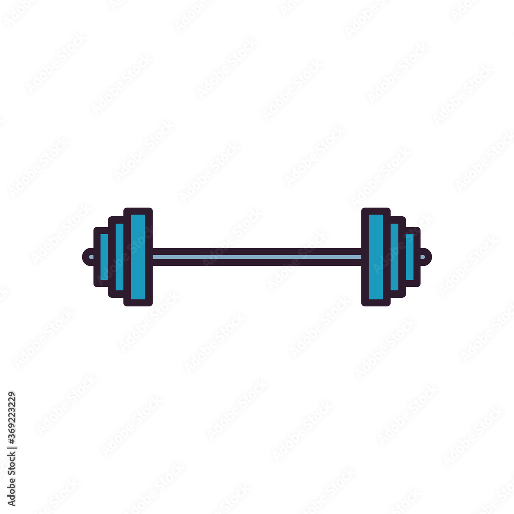 gym weight line and fill style icon vector design gym weight line and fill style icon vector design