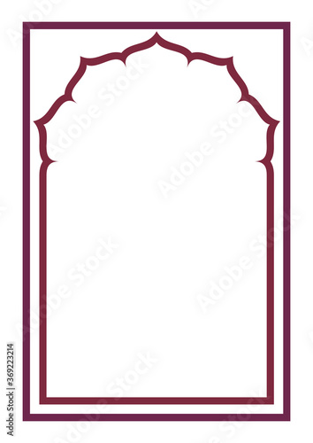 Indian frame on white background - Vector