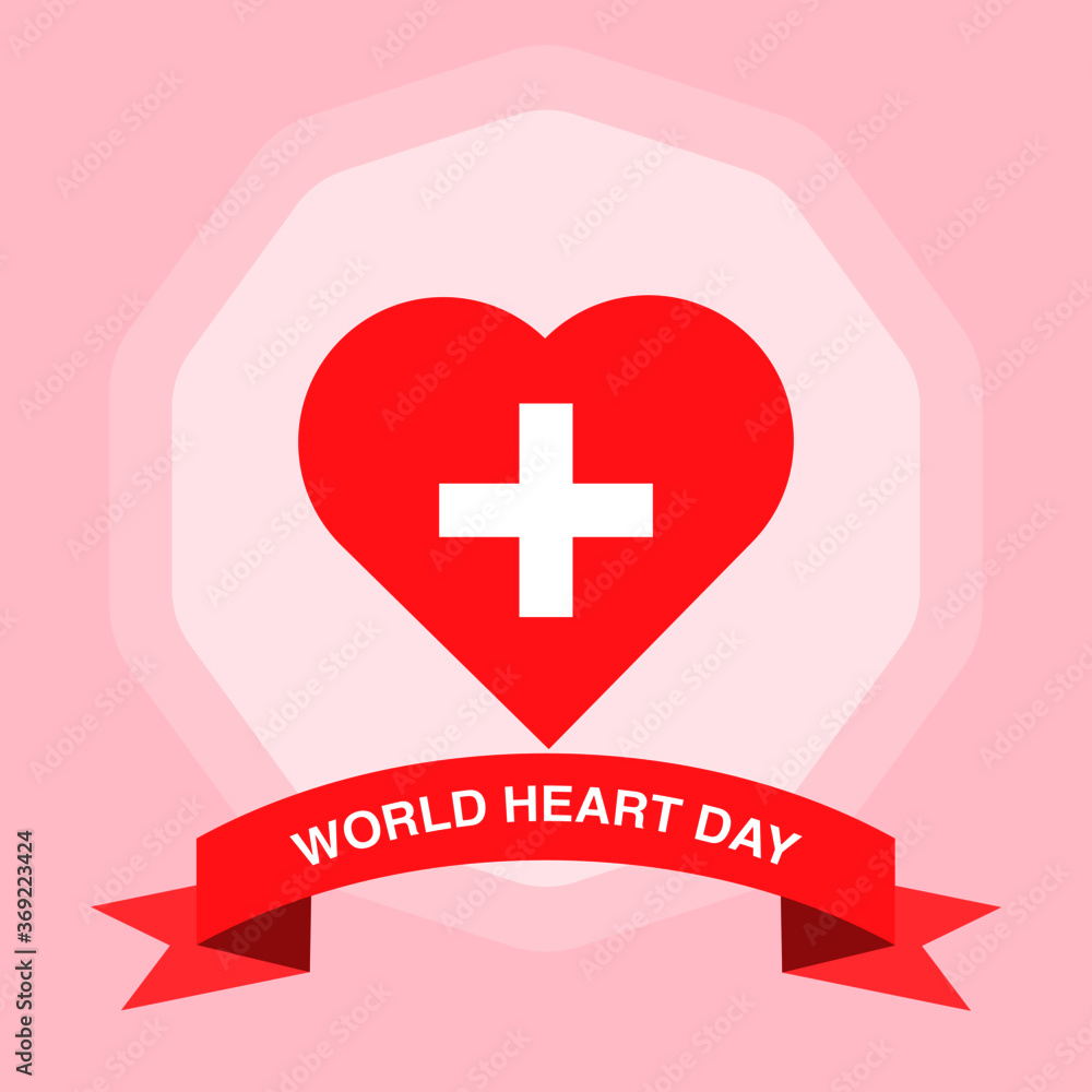 Obraz premium Happy world health day with heart.