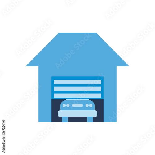 car in parking garage flat style icon vector design © Jeronimo Ramos