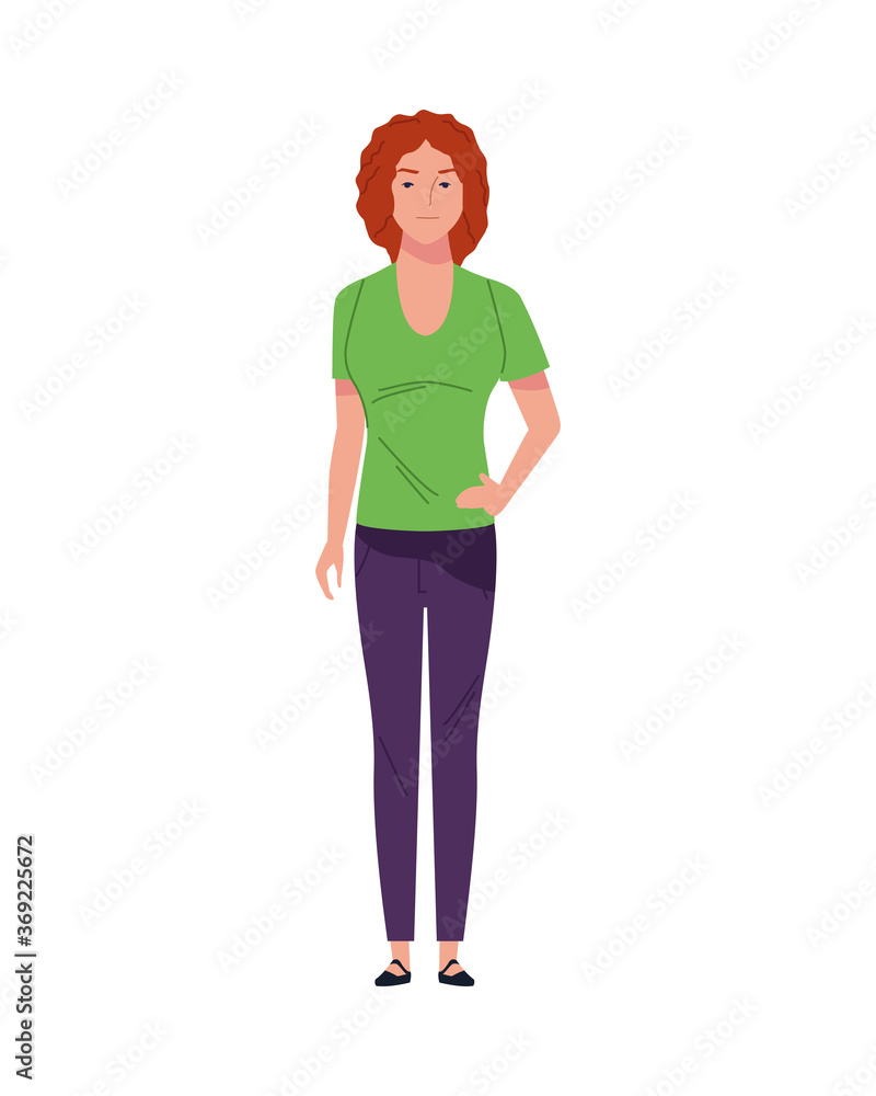 young woman casual avatar character young woman casual avatar character