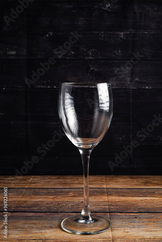 glass of wine on a black background