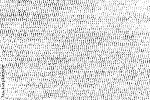 Abstract grunge denim texture. Black strokes on a white background
