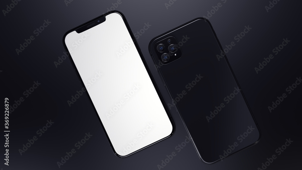 Phone mock - up 3d render for background Phone mock - up 3d render for background