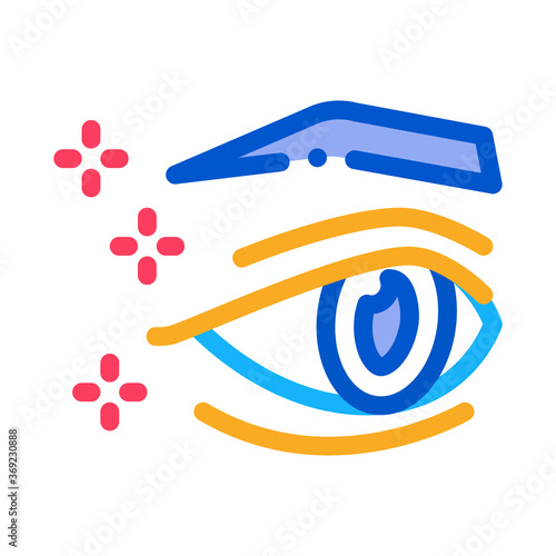 eyelid surgery result icon vector. eyelid surgery result sign. color symbol illustration