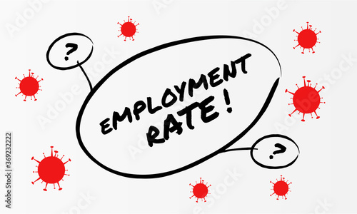 Employment rate problem in coronavirus pandemic, Vector
