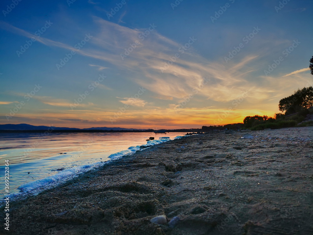 Sunset on the lake. Red sunset. Otmuchow Poland. Sunset on the lake. Red sunset. Otmuchow Poland.