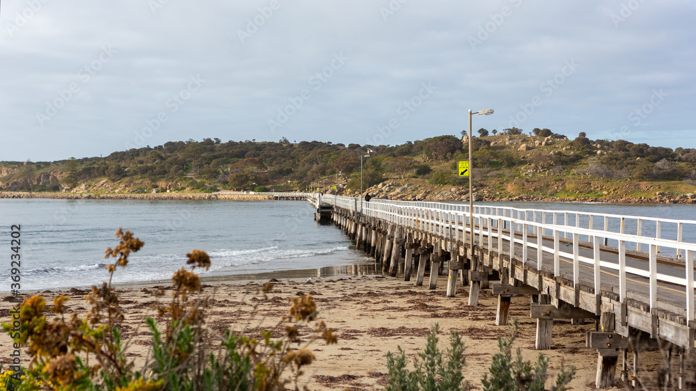 The Granite Island Causeway located in Victor Harbor South Australia on August 3 2020