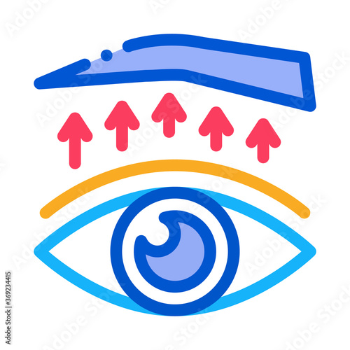 eyelid surgery treatment icon vector. eyelid surgery treatment sign. color symbol illustration