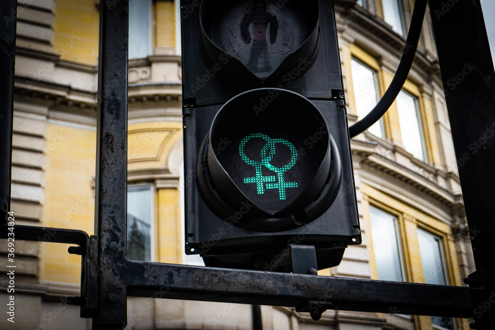 Obraz premium traffic light in the city