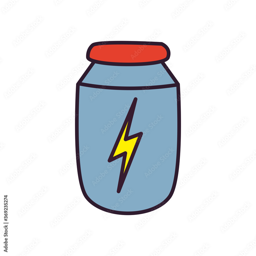 energizing bottle line and fill style icon vector design energizing bottle line and fill style icon vector design