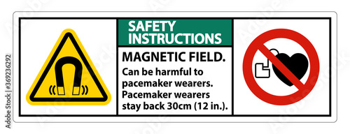 Safety Instructions Magnetic field can be harmful to pacemaker wearers.pacemaker wearers.stay back 30cm