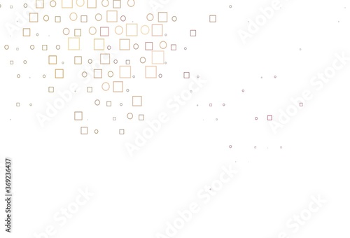 Light Pink, Yellow vector layout with circle spots, cubes.