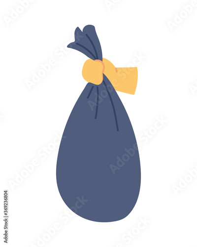 cleaning gloves and cleaning bag