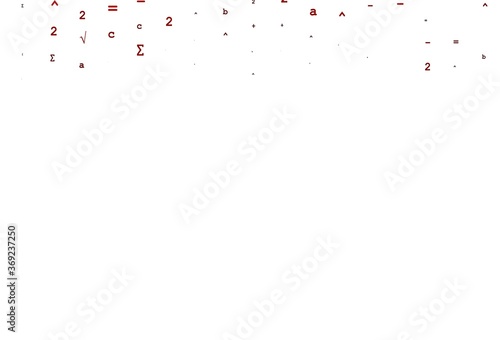 Light Orange vector pattern with arithmetic signs.