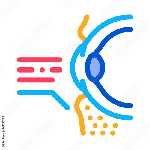 medical eyelid surgery icon vector. medical eyelid surgery sign. color symbol illustration