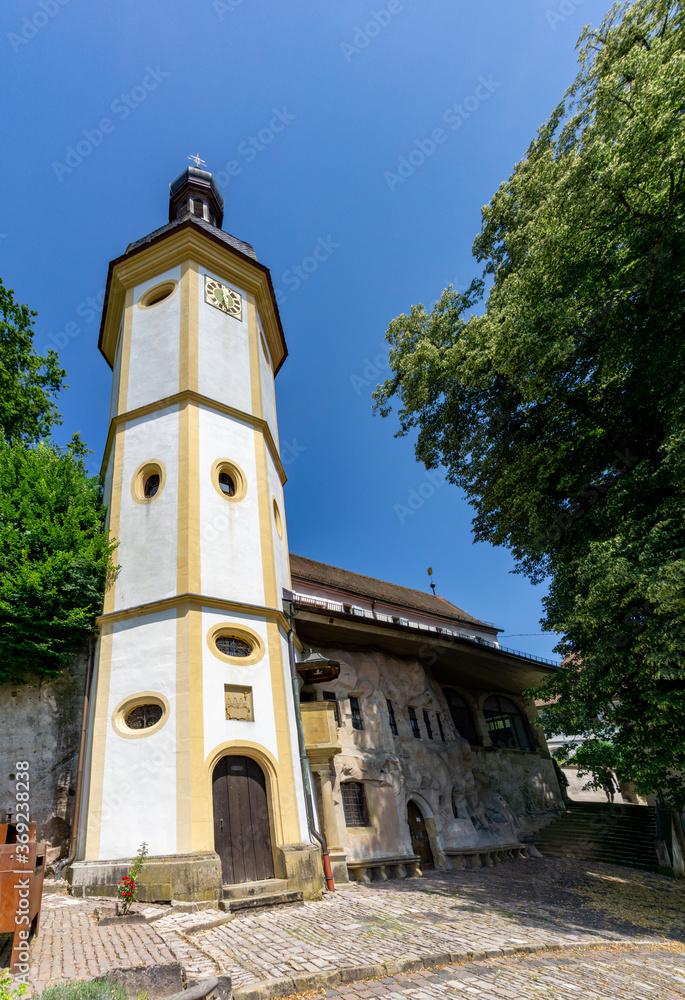 view of the St. Salvator chapel in Schwaebisch Gmuend view of the St. Salvator chapel in Schwaebisch Gmuend
