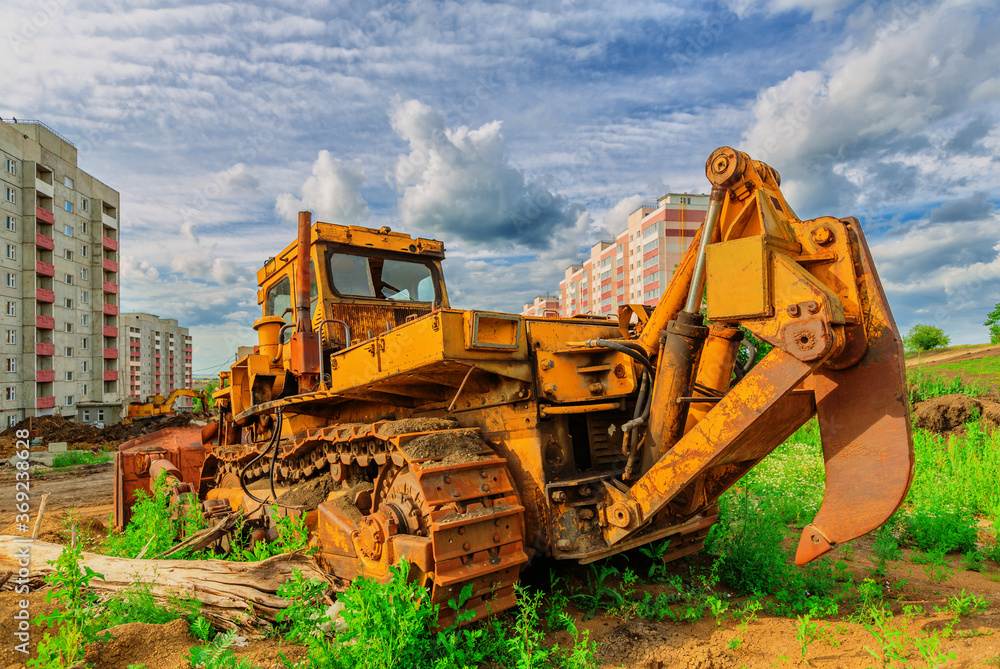 Old bulldozer Old bulldozer