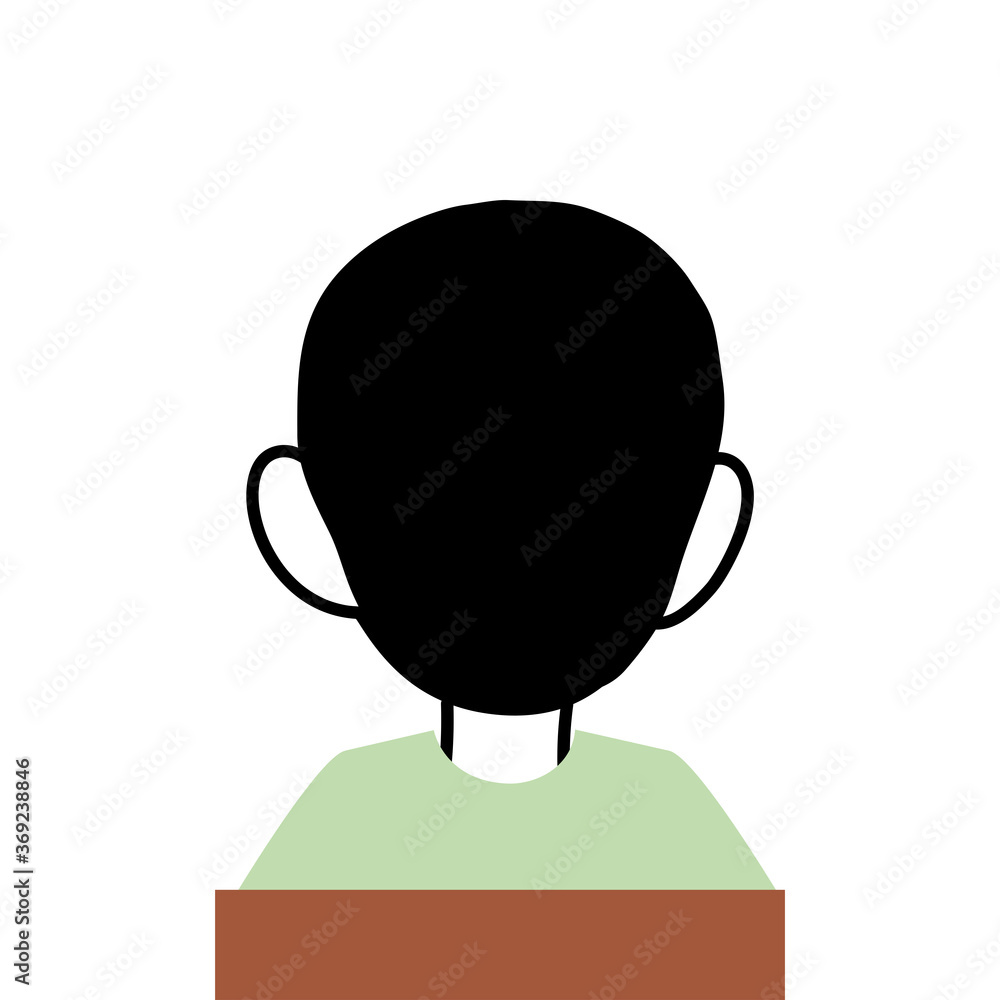 cartoon boy head from behind cartoon boy head from behind