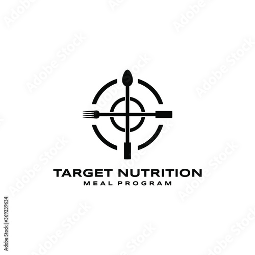 Target Nutrition Simple Minimal Logo Icon Symbol.
