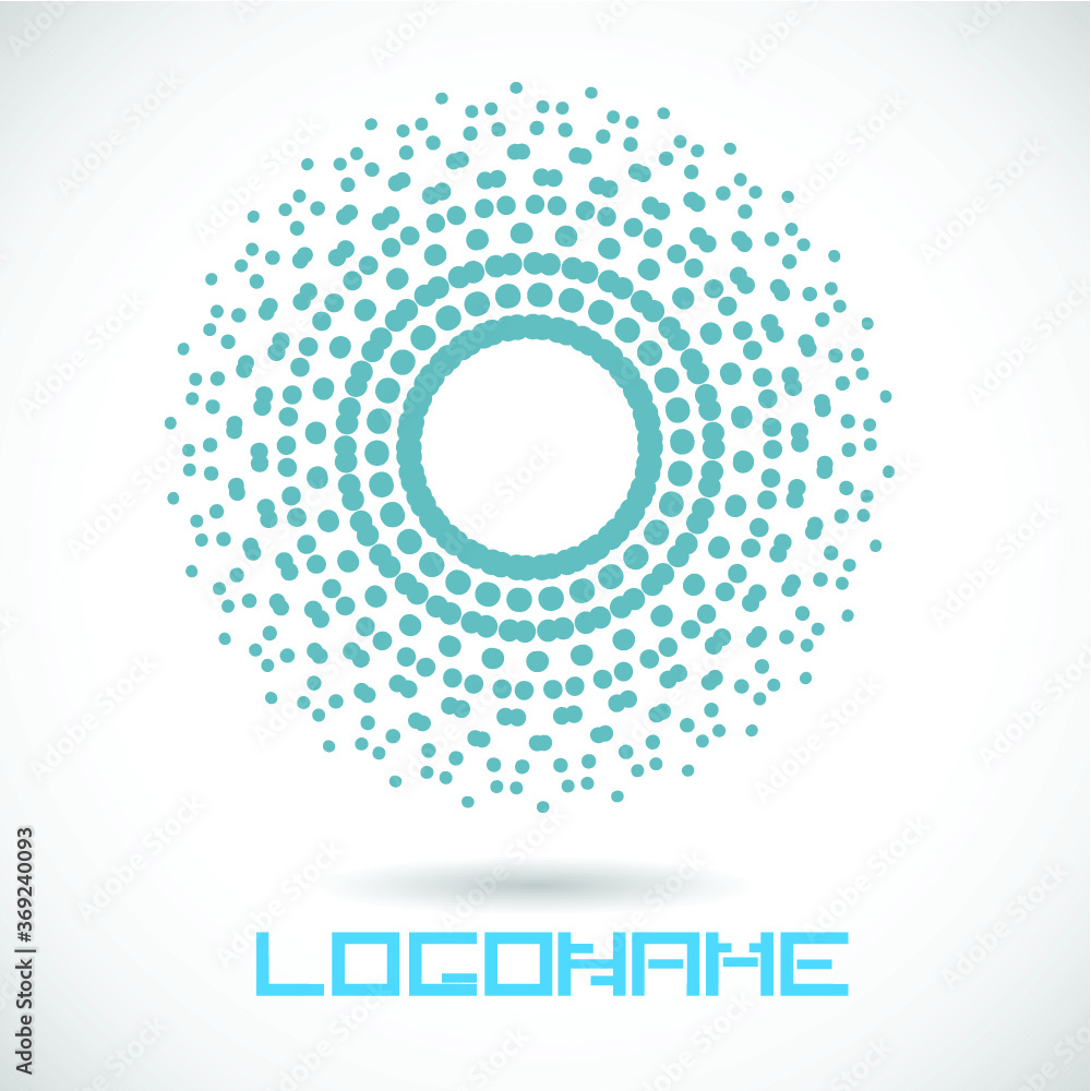 halftone dots circle unusual icon Design .frame with Vector stripes halftone dots circle unusual icon Design .frame with Vector stripes