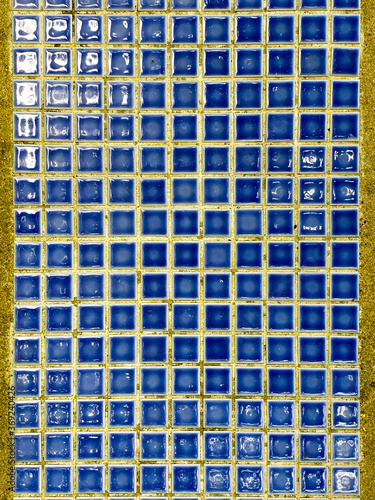 Obraz na płótnie blue mosaic tiles texture with white filling w salonie