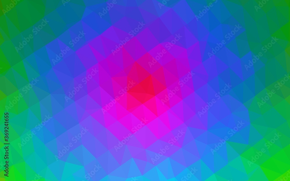 Obraz premium Light Multicolor, Rainbow vector abstract polygonal layout. Shining illustration, which consist of triangles. Triangular pattern for your business design.