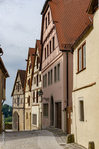 historic buildings in the old city center of Rotheburg ob der Tauber © makasana photo