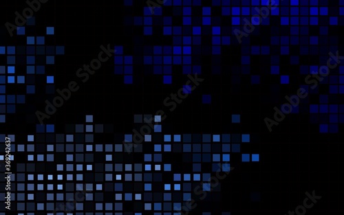 Dark BLUE vector background with rectangles. Decorative design in abstract style with rectangles. Pattern for busines ad, booklets, leaflets