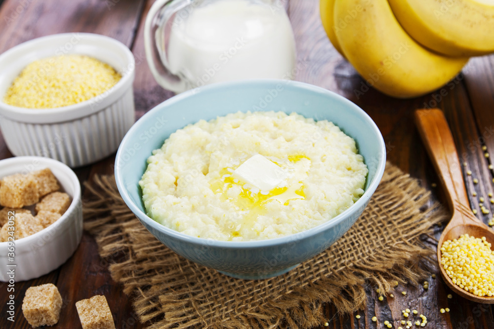 Millet porridge with milk Millet porridge with milk