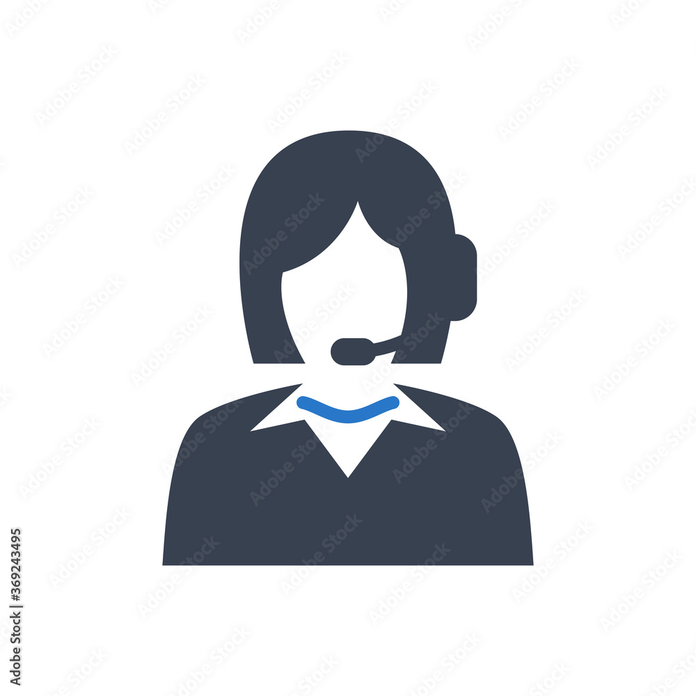 Call center vector icon illustration on white background