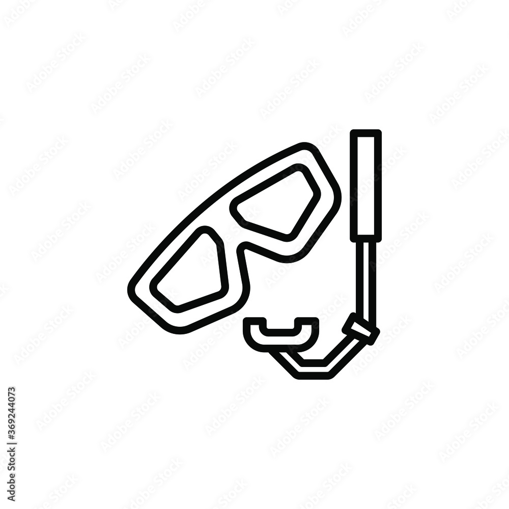 diving mask and diving tube linear vector icon. swimming equipment, snorkeling line thin sign. scuba mask outline symbol. diving mask and diving tube simple logo black on white. diving mask and diving tube linear vector icon. swimming equipment, snorkeling line thin sign. scuba mask outline symbol. diving mask and diving tube simple logo black on white.