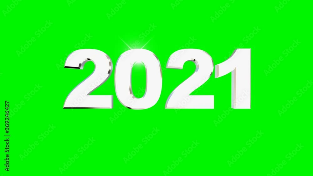 2021 New Year animation green background. New Year's Eve, friends party and other event. 2021 New Year animation green background. New Year's Eve, friends party and other event.