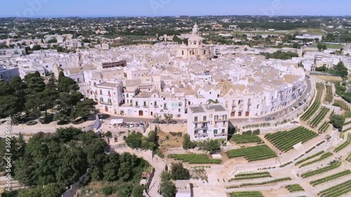 Aerial view of Locorotondo, Italy