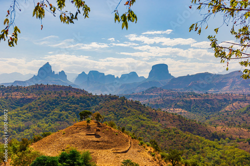 Fotografie Breathtaking landscape view of the Simien Mountains National Park, Ethiopia