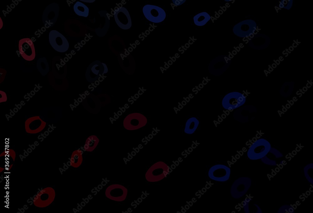 Dark Blue, Red vector texture with disks.