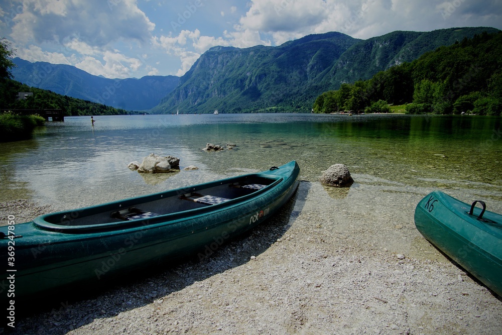 boats on the Bohinj lake