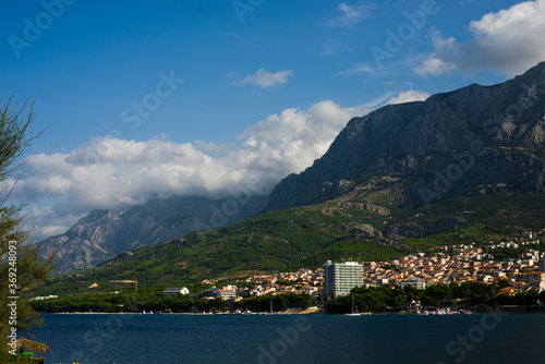 View of the resort town of Makarska in Croatia