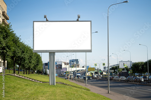 Billboard in the city, Mockup for advertising.