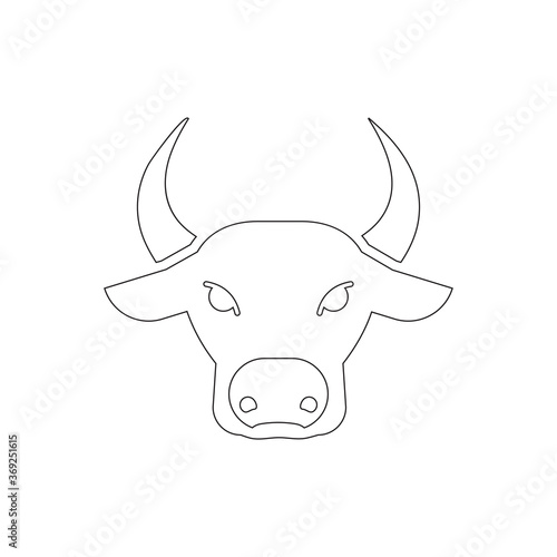 Bull market stock market icon vector illustration outline