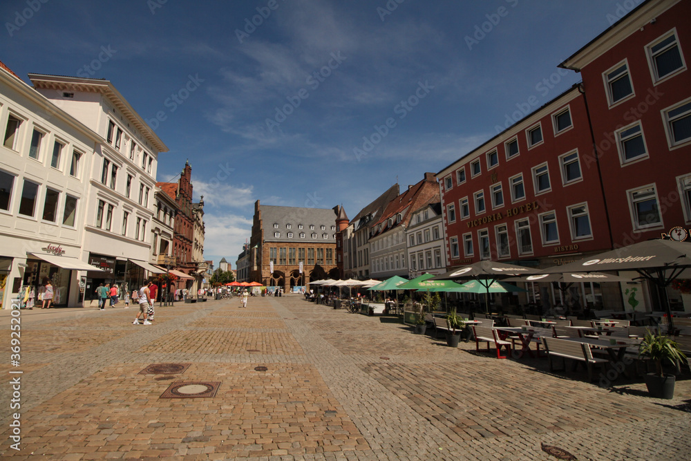 Minden; Marktplatz mit Rathaus